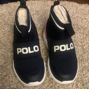 Polo by Ralph Lauren Kids Black and Red Sneakers